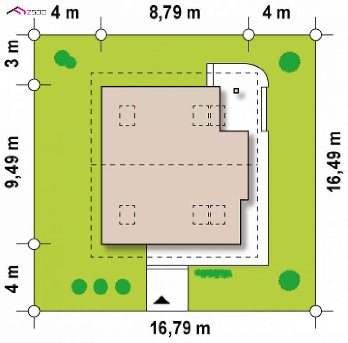 Z47 to wyjątkowy dom z kategorii projekty domów do 130 m2 Gotowy projekt domu Z47 - Piętrowy dom o jasnym, przestronnym wnętrzu z przeszkleniem przez 2 kondygnacje.