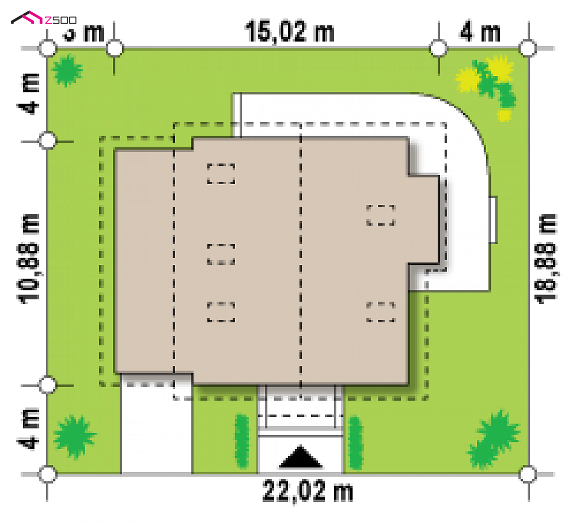 Z63 L GL to wyjątkowy dom z kategorii projekty domów jednorodzinnych Gotowy projekt domu Z63 L GL - lustrzany z garażem po lewej stronie