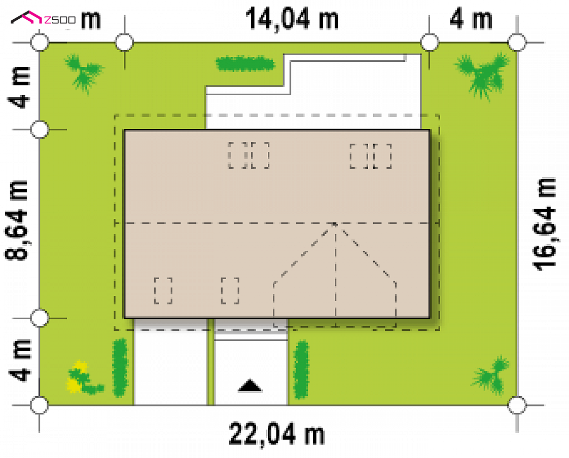 Z122 v2 to wyjątkowy dom z kategorii projekty domów z garażem jednostanowiskowym Gotowy projekt domu Z122 v2 - Z122 z zabudowaną antresolą