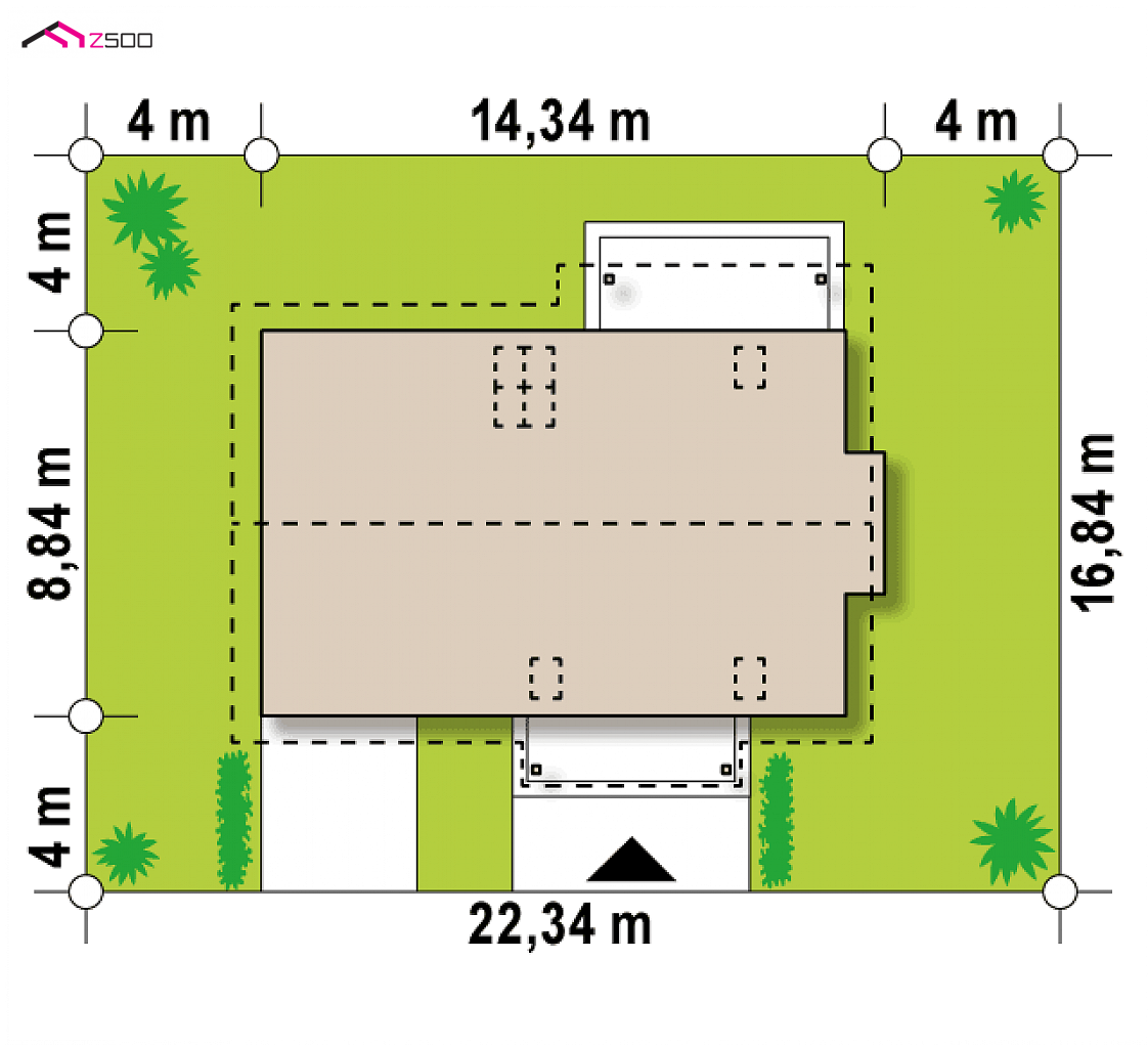 Z162 GL to wyjątkowy dom z kategorii projekty domów jednorodzinnych Gotowy projekt domu Z162 GL - Z garażem jednostanowiskowym