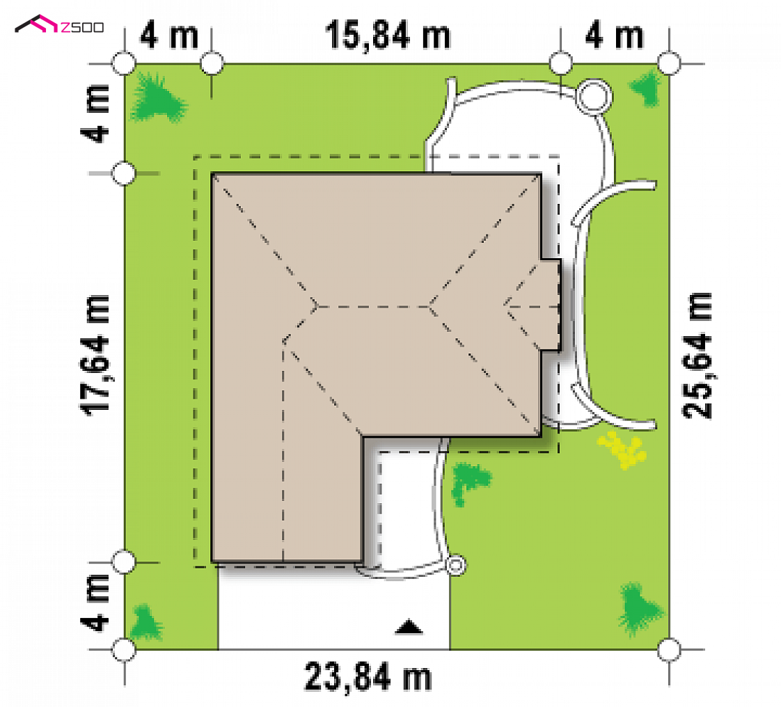 Z207 v2 to wyjątkowy dom z kategorii projekty domów z garażem dwustanowiskowym Gotowy projekt domu Z207 v2 - Wersja projektu w tradycyjnej stylizacji