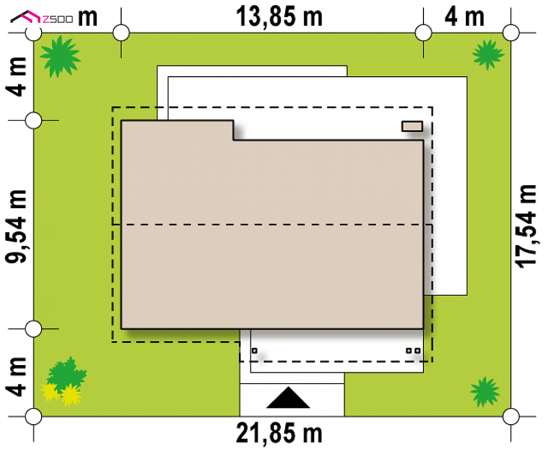 Z191 to wyjątkowy dom z kategorii projekty domów z czterema pokojami Gotowy projekt domu Z191 - Funkcjonalny parterowy dom z dachem dwuspadowym oraz opcją adaptacji poddasza.