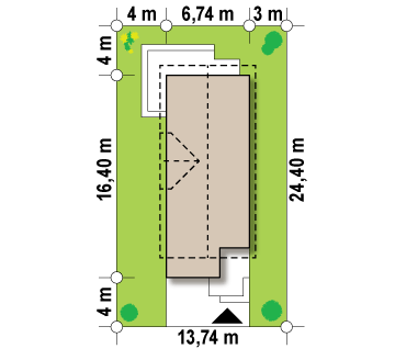 Z293 to wyjątkowy dom z kategorii projekty domów tanich w budowie Gotowy projekt domu Z293 - Komfortowy projekt z garażem jednostanowiskowym, idealny na bardzo wąską działkę