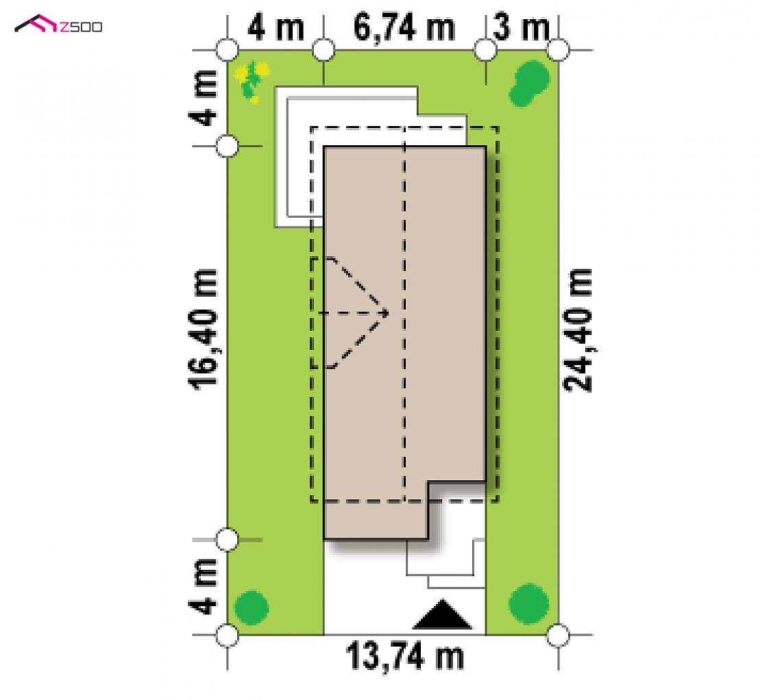 Z293 to wyjątkowy dom z kategorii projekty domów do 130 m2 Gotowy projekt domu Z293 - Komfortowy projekt z garażem jednostanowiskowym, idealny na bardzo wąską działkę