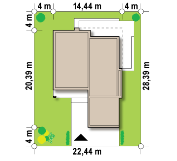 Zx103 to wyjątkowy dom z kategorii projekty domów do 150 m2 Gotowy projekt domu Zx103 - Nowoczesny dom z płaskim dachem,czterema sypialniami i garażem dwustanowiskowym.