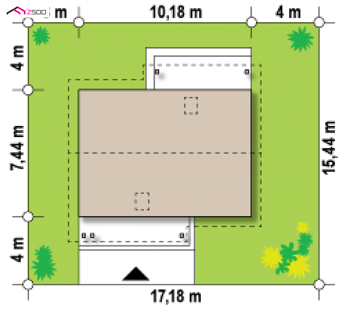 Z210 v1 to wyjątkowy dom z kategorii projekty domów z większą liczbą pokoi Gotowy projekt domu Z210 v1 - Przytulny dom z dodatkowym pokojem na parterze i dużą kotłownią.