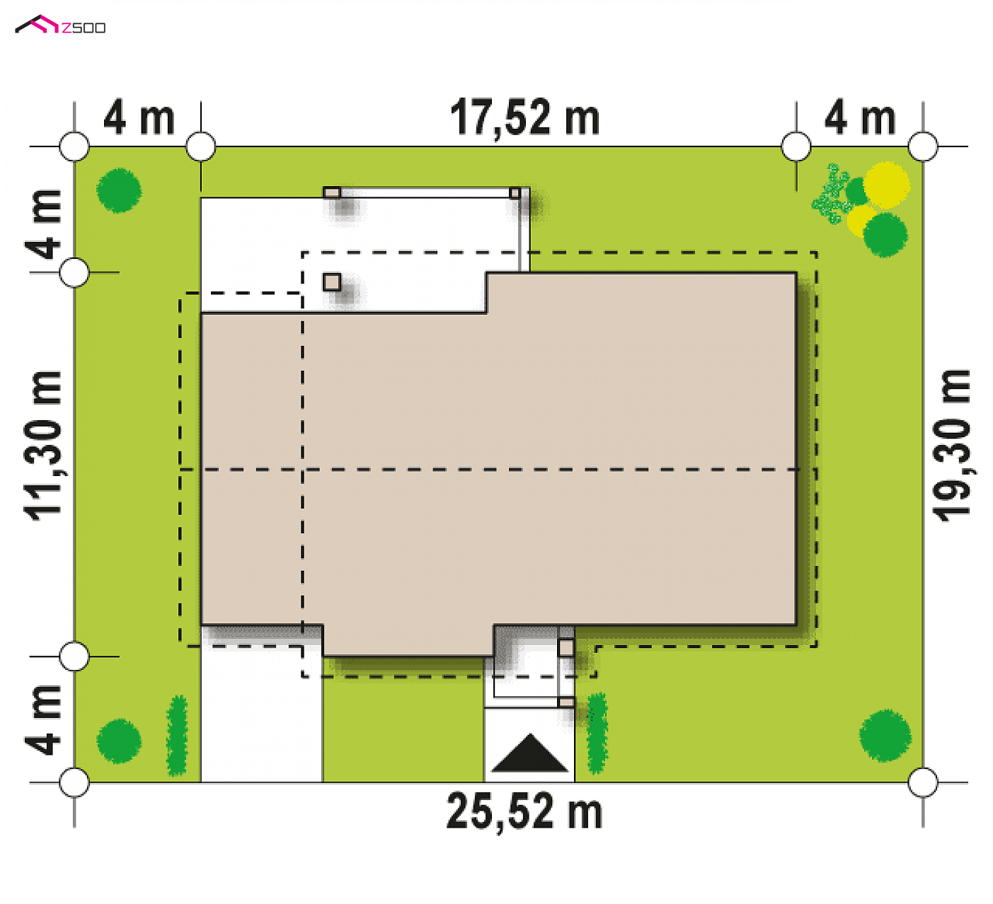 Z287 to wyjątkowy dom z kategorii projekty domów parterowych Gotowy projekt domu - Zgrabny dom parterowy z kotłownią na paliwo stałe i kuchnią od strony ogrodu.