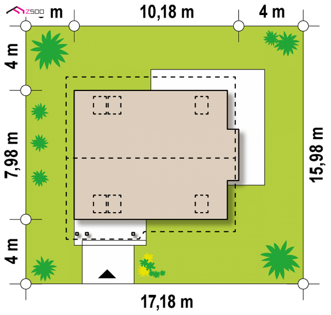 Z101 v2 to wyjątkowy dom z kategorii projekty domów do 110 m2 Gotowy projekt domu Z101 v2 - Wariant projektu z podwyższoną ścianką kolankową.