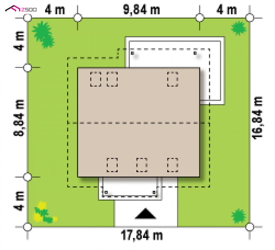 Z162 v3 to wyjątkowy dom z kategorii projekty domów z większą liczbą pokoi Gotowy projekt domu Z162 v3 - Projekt z kuchnią od strony ogrodu, kotłownią na paliwo stałe i rekuperatorem.