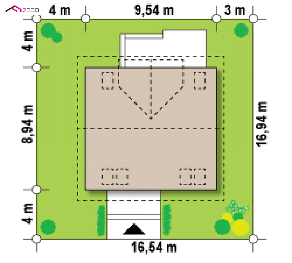 Z65 v2 to wyjątkowy dom z kategorii projekty domów do 130 m2 Gotowy projekt domu Z65 v2 - Wariant projektu z innym układem pomieszczeń oraz nowoczesną elewacją
