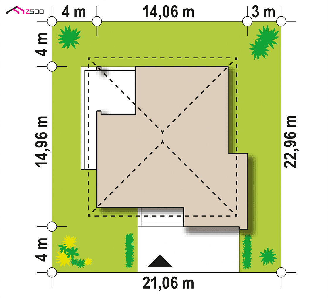 Z156 to wyjątkowy dom z kategorii projekty domów z garażem dwustanowiskowym Gotowy projekt domu Z156 - Piętrowy dom z garażem 2-stanowisk.