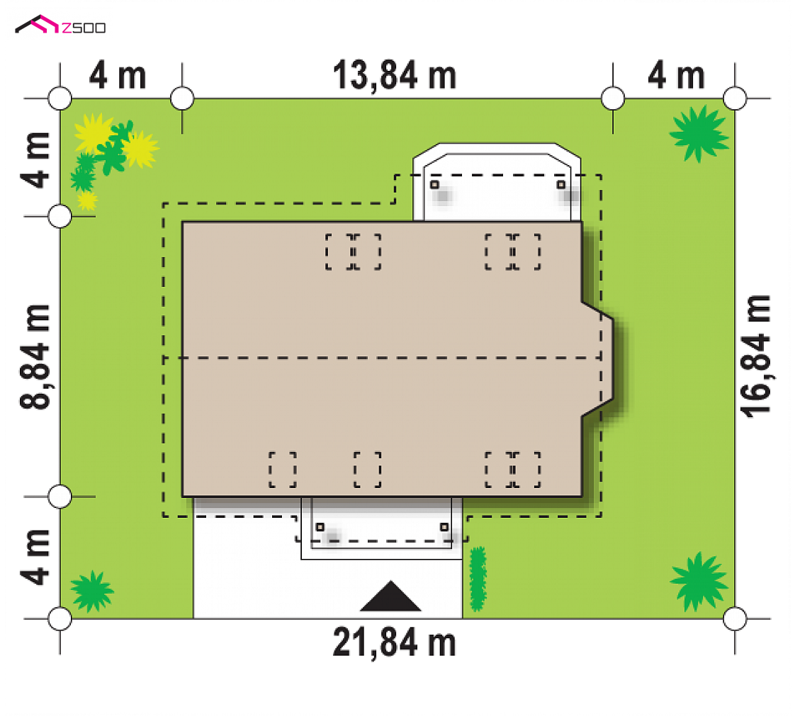 Z178 a to wyjątkowy dom z kategorii projekty domów jednorodzinnych Gotowy projekt domu Z178 a - Wersja z dodatkowym pokojem na parterze i nowoczesnymi elewacjami.