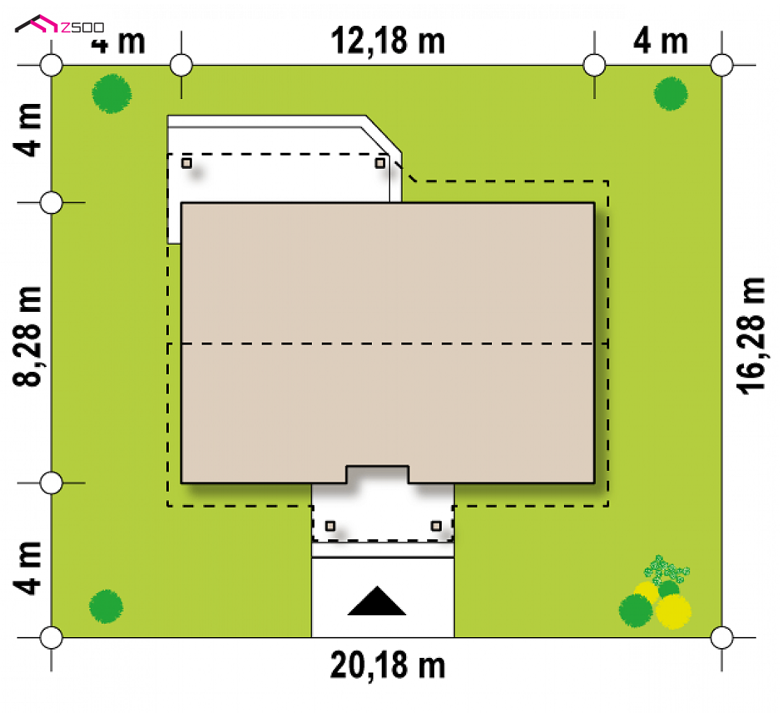 Z7 P 35 to wyjątkowy dom z kategorii projekty domów z większą liczbą pokoi Gotowy projekt domu Z7 P 35 - Nieduży, funkcjonalny, ekonomiczny dom z poddaszem użytkowym.