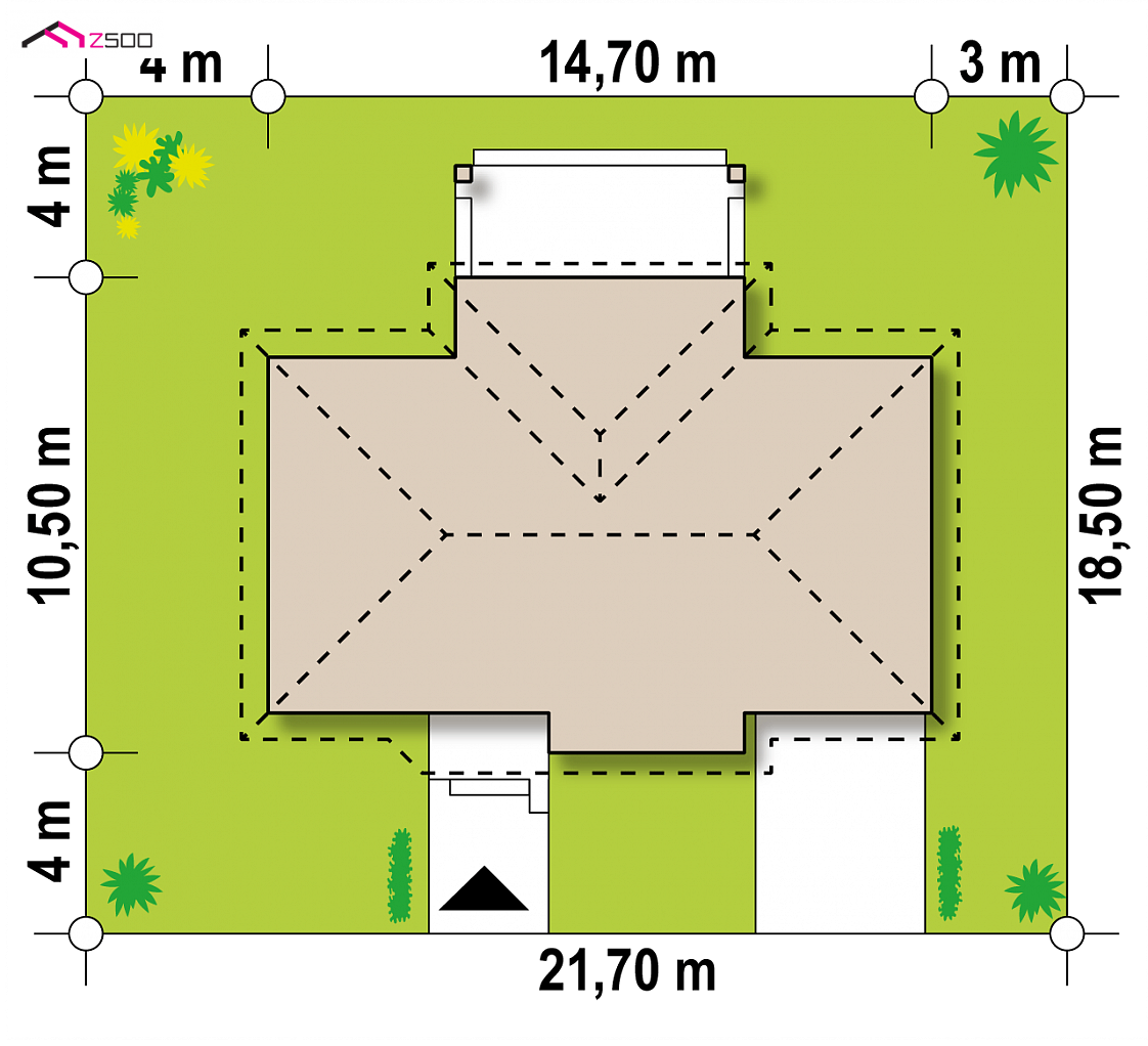 Z151 D to wyjątkowy dom z kategorii projekty domów do 90 m2 Gotowy projekt domu Z151 D - Parterowy dom o konstrukcji drewnianej
