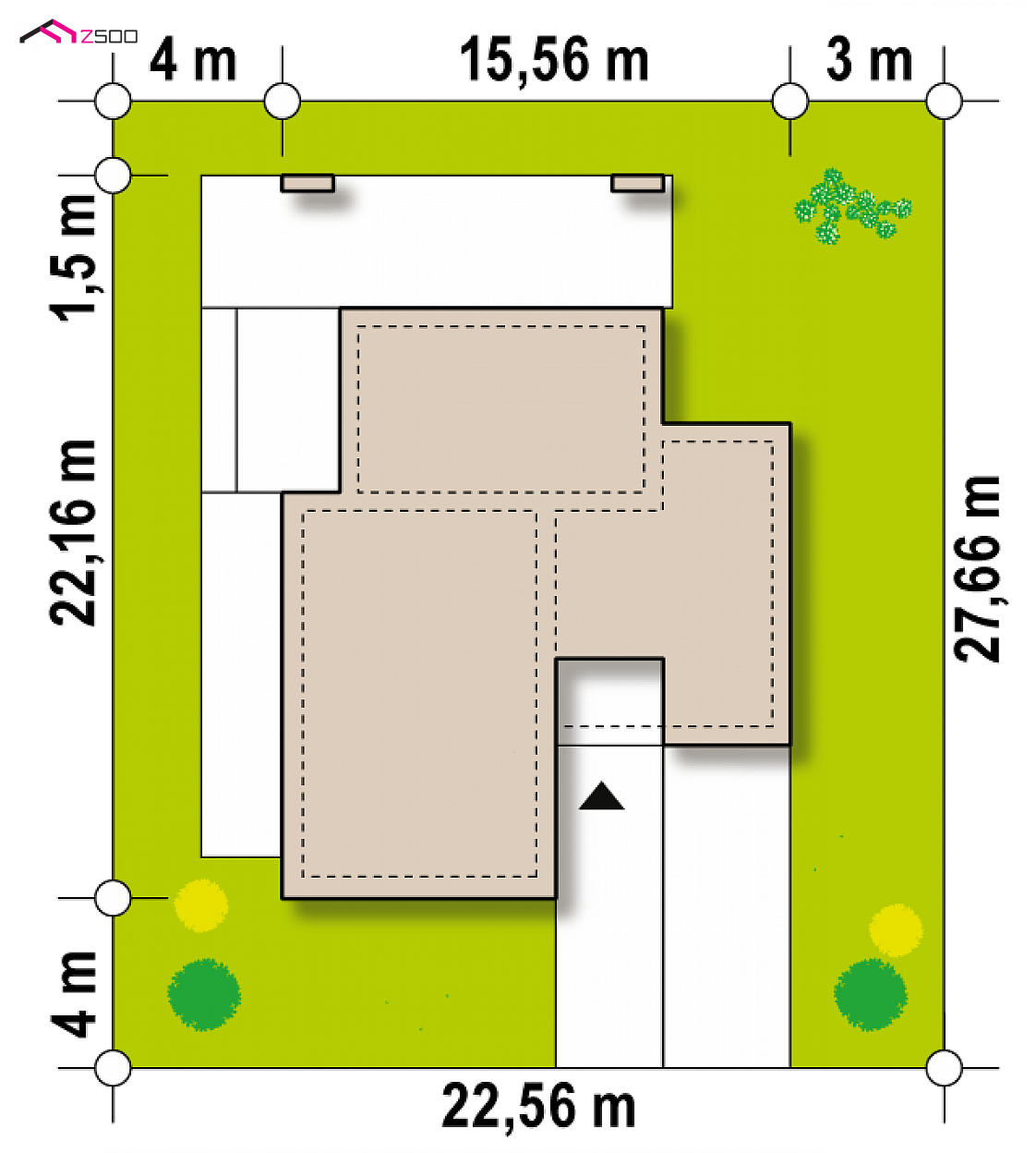 Zx185 to wyjątkowy dom z kategorii projekty domów z większą liczbą pokoi Gotowy projekt domu Zx185 - Dom parterowy, nowoczesny z 4 sypialniami i garażem jednostanowiskowym