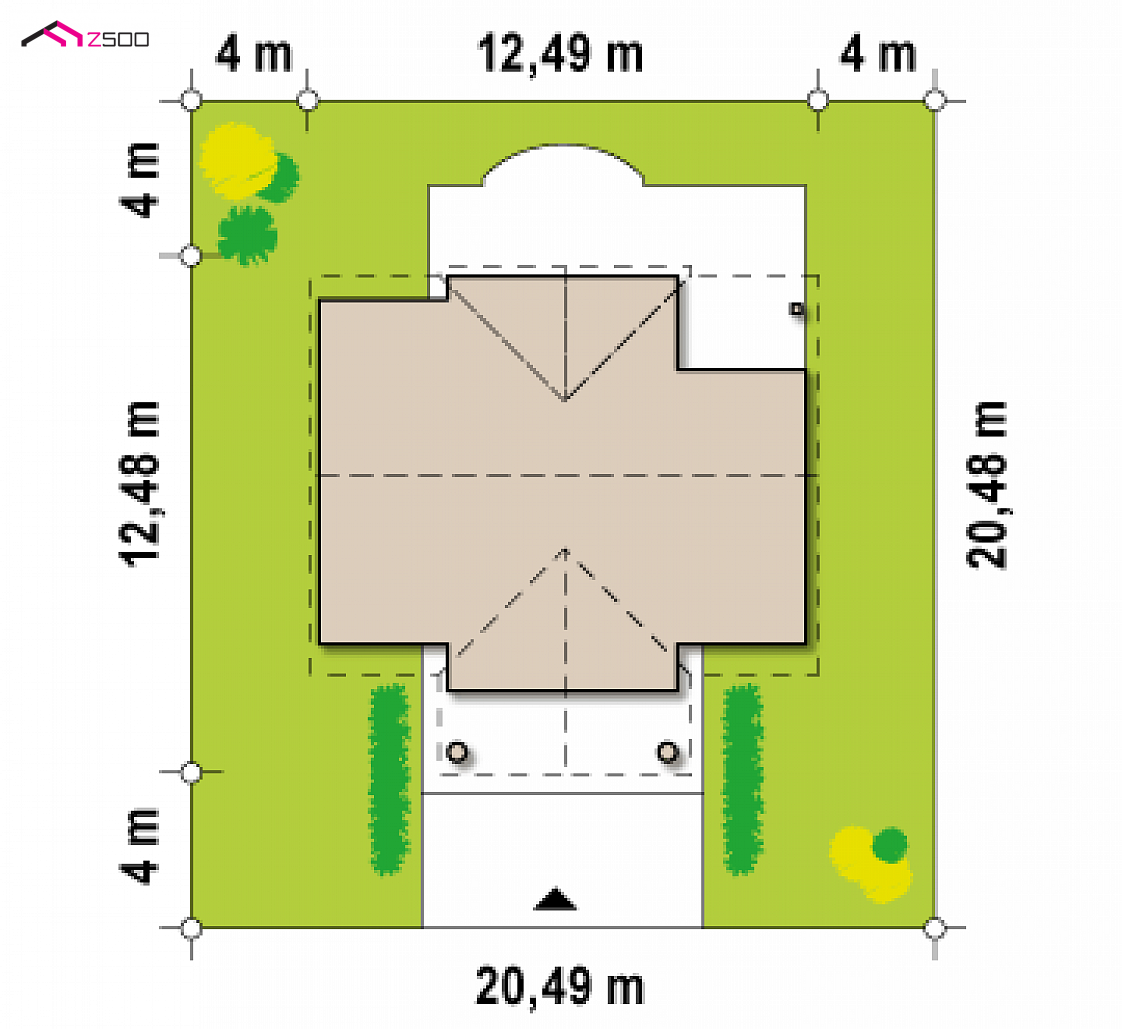 Z9 to wyjątkowy dom z kategorii projekty domów z poddaszem użytkowym Gotowy projekt domu Z9 - Zgrabny dom z poddaszem użytkowym oraz z pokojem w parterze.