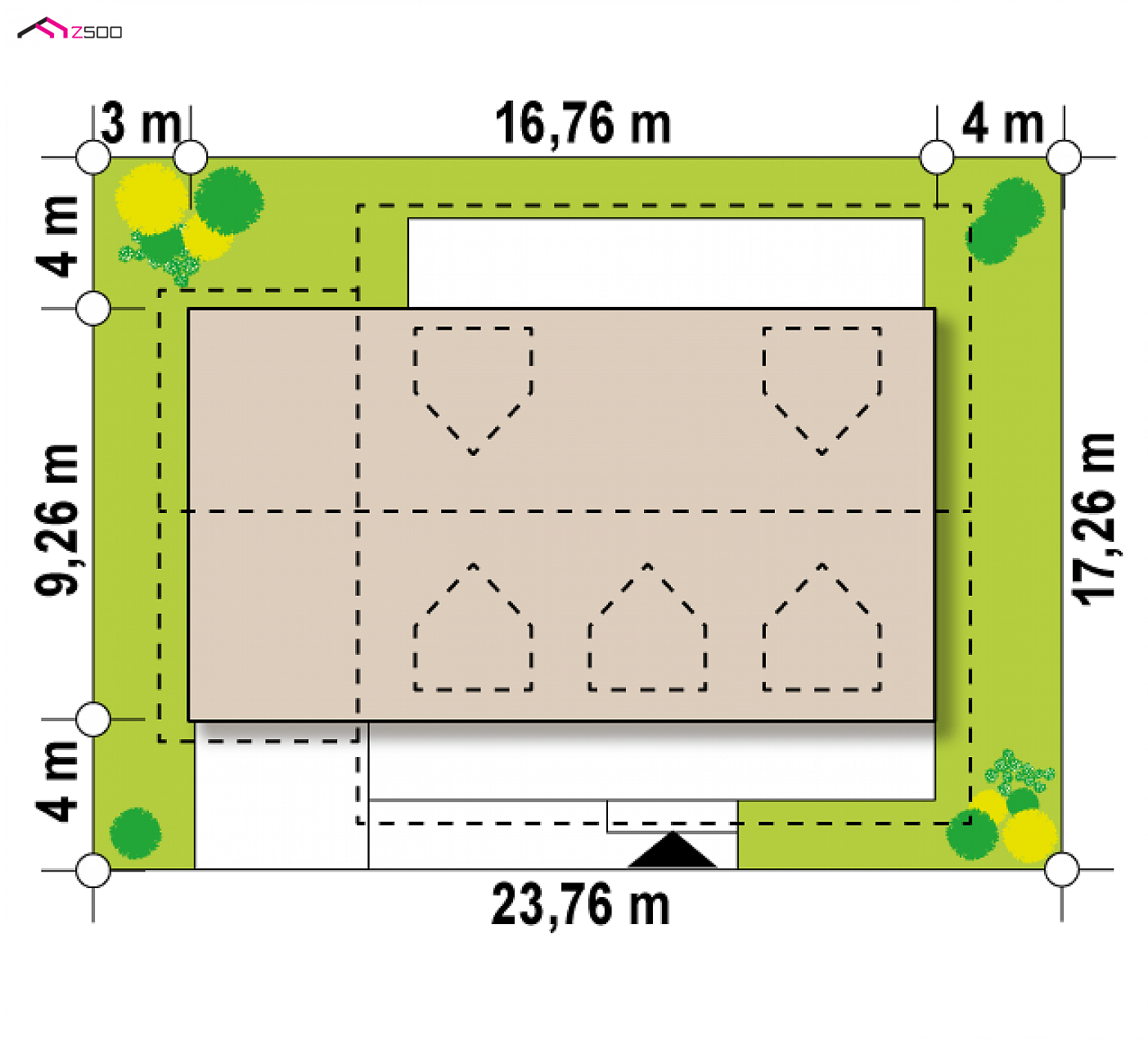 Z341 to wyjątkowy dom z kategorii projekty domów z poddaszem użytkowym Gotowy projekt domu - Dom z poddaszem użytkowym z garażem w stylu kolonialnym