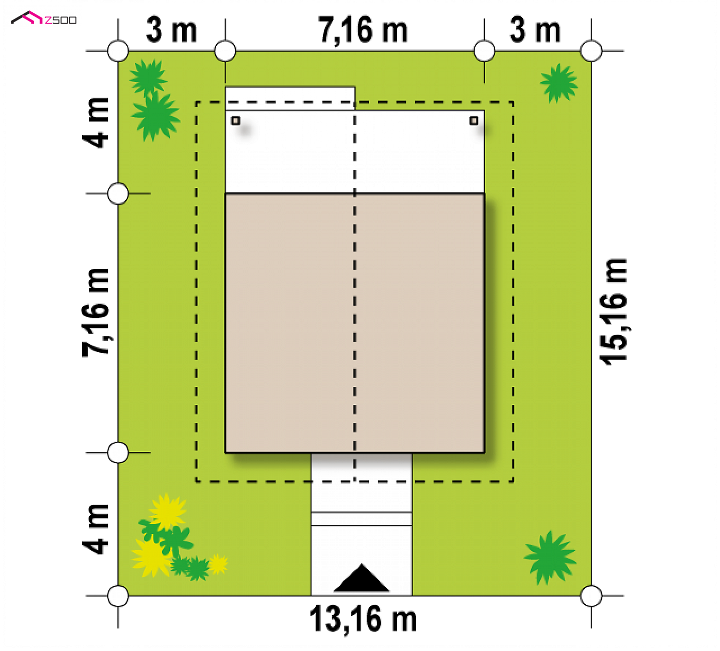 Z361 to wyjątkowy dom z kategorii projekty domów tanich w budowie Gotowy projekt domu - Mały dom z werandą