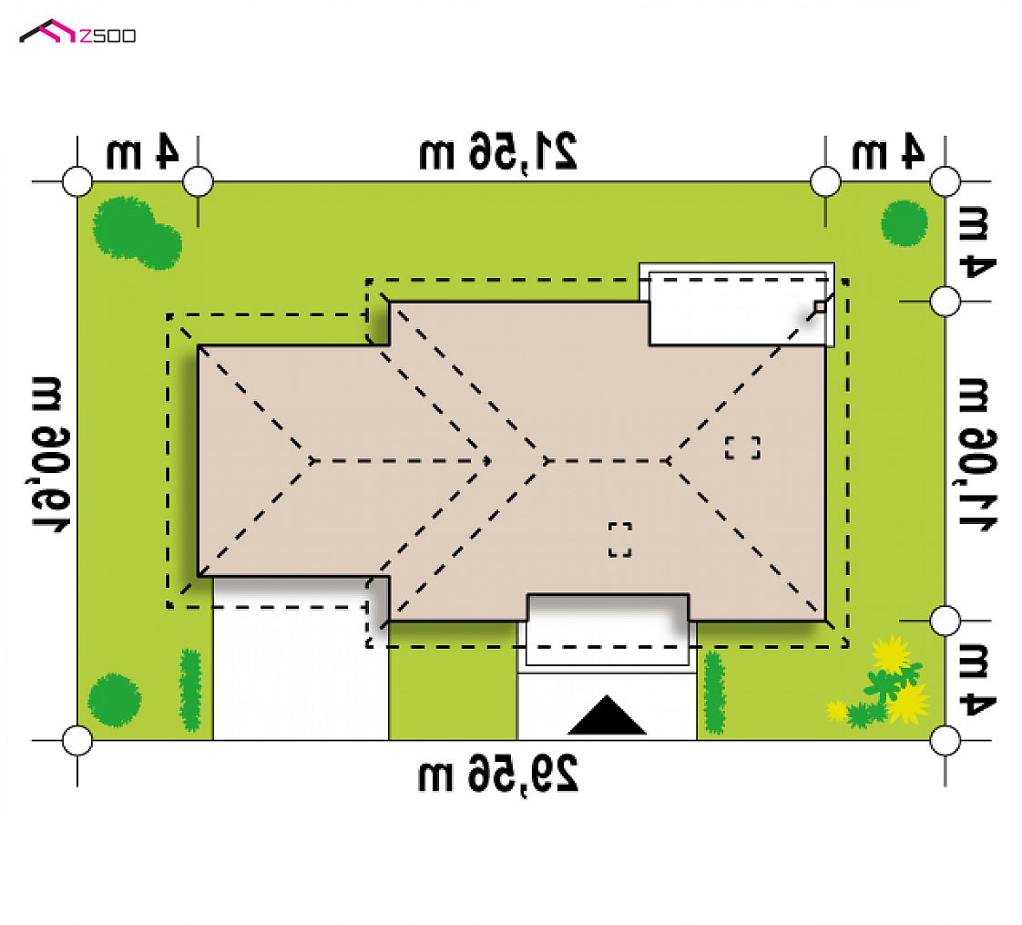 Z35 NF40 to wyjątkowy dom z kategorii projekty domów z czterema pokojami Gotowy projekt domu Z35 NF40 - Wersja projektu w standardzie NF40
