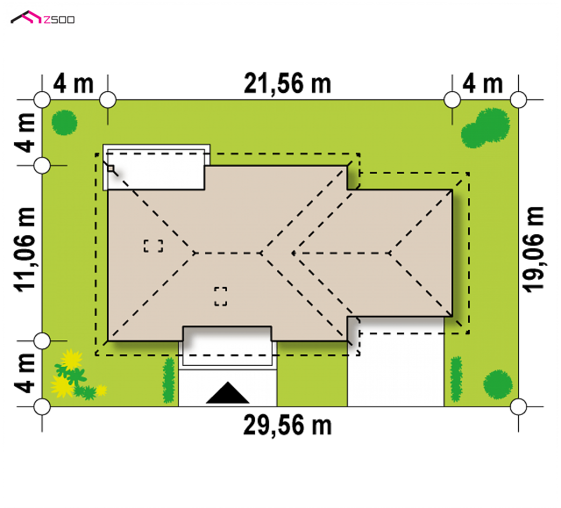 Z35 NF40 to wyjątkowy dom z kategorii projekty domów z czterema pokojami Gotowy projekt domu Z35 NF40 - Wersja projektu w standardzie NF40