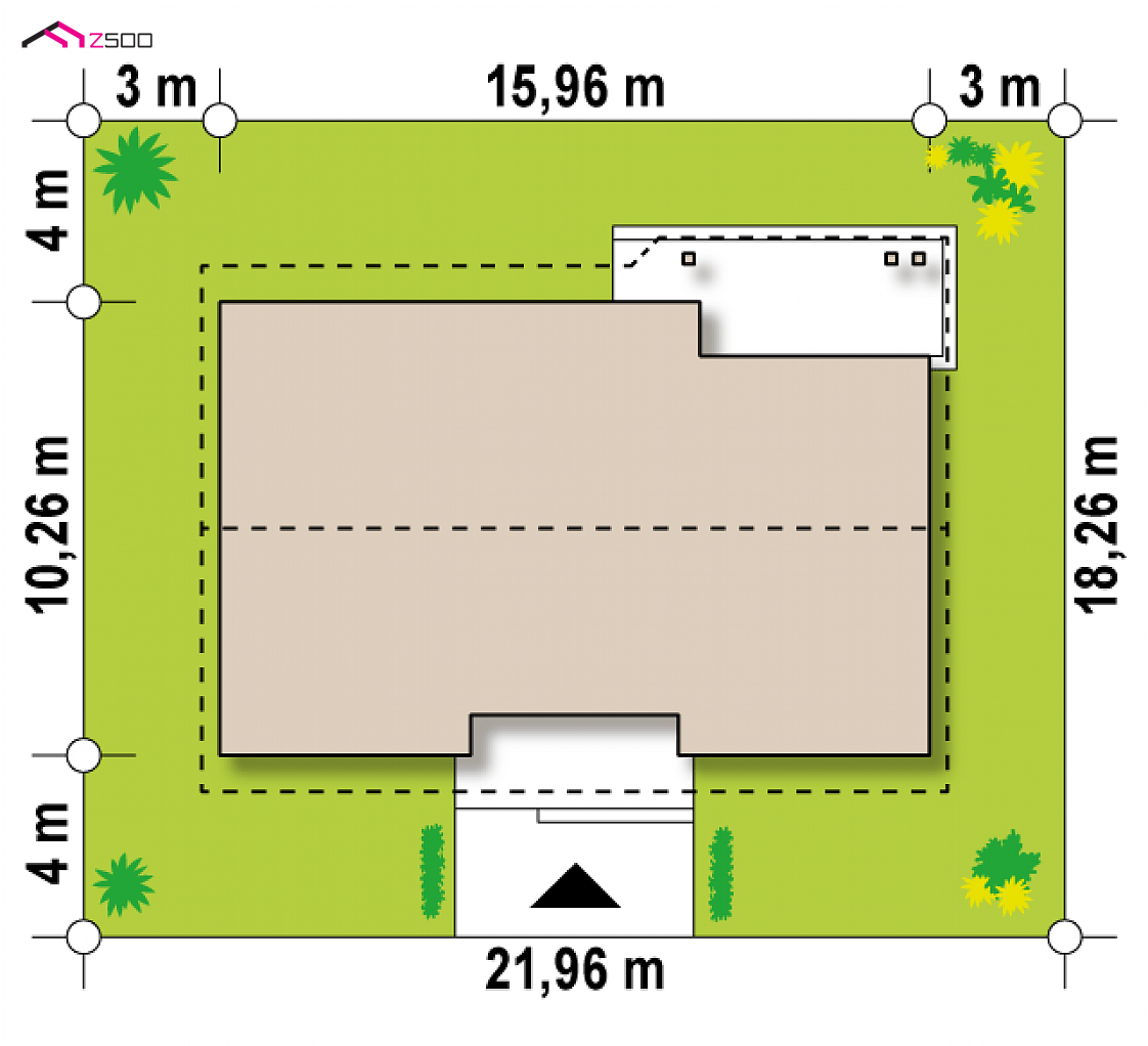 Z98 NF40 to wyjątkowy dom z kategorii projekty domów z czterema pokojami Gotowy projekt domu Z98 NF40 - Wersja projektu w standardzie NF40