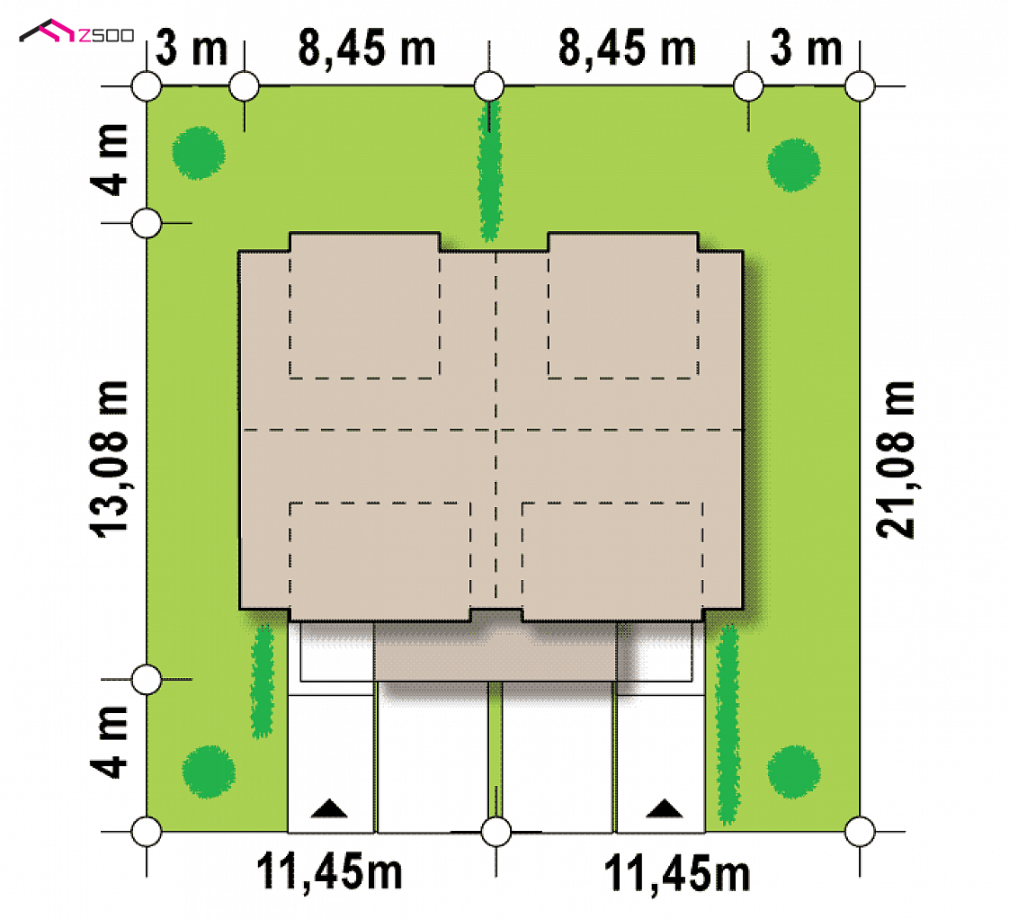 Zb5 NF40 to wyjątkowy dom z kategorii projekty domów piętrowych (dwukondygnacyjnych) Gotowy projekt domu Zb5 NF40 - Wersja projektu w standardzie NF40