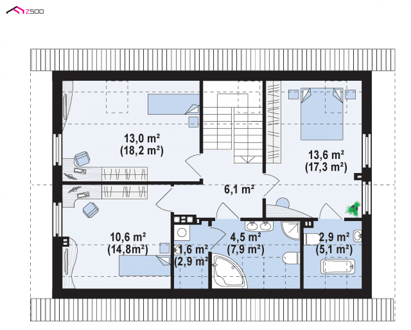 Z244 HB to wyjątkowy dom z kategorii projekty domów do 130 m2 Gotowy projekt domu -