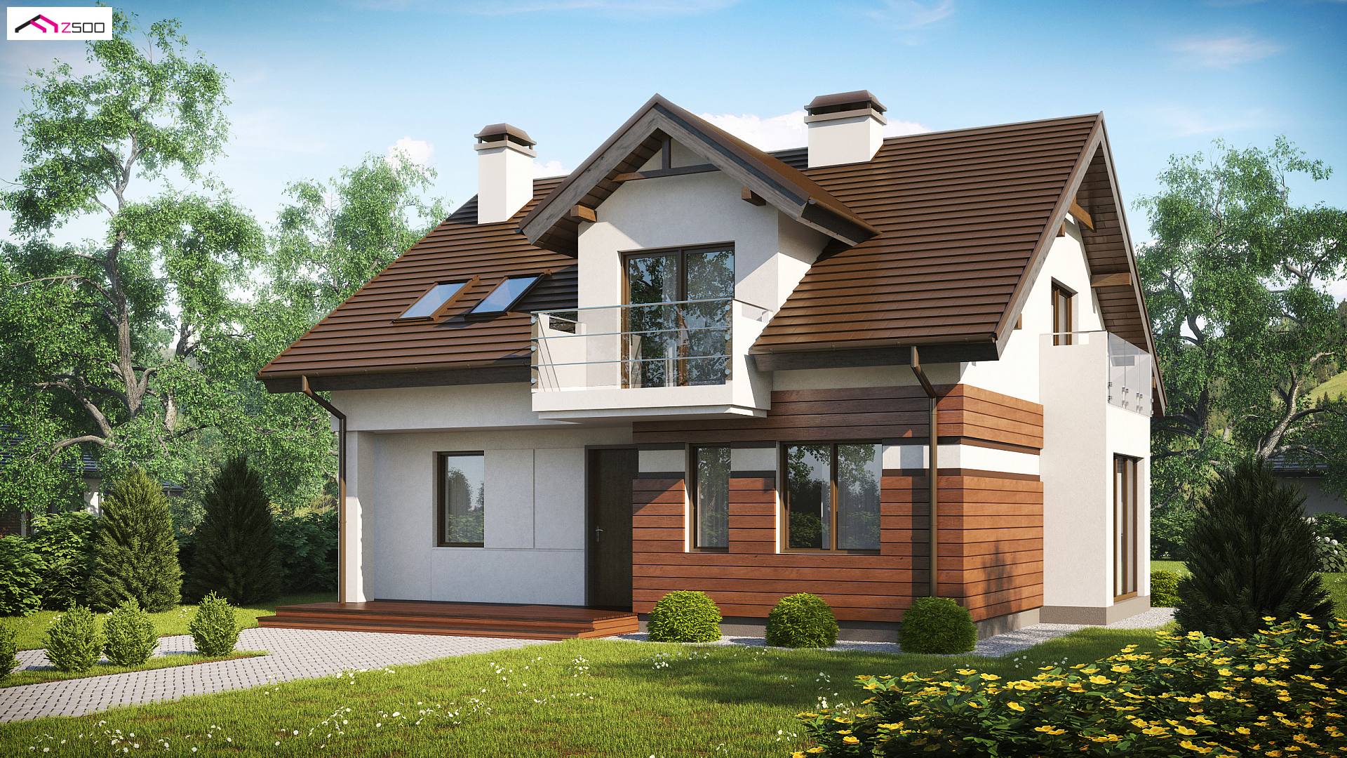 Z28 v2 HB to wyjątkowy dom z kategorii projekty domów jednorodzinnych Gotowy projekt domu - wariant w technologii H-Block firmy Solcraft