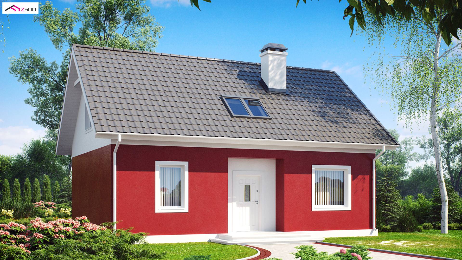 Z34 HB to wyjątkowy dom z kategorii projekty domów jednorodzinnych Gotowy projekt domu - Projekt domu na małą działkę w technologii H-Block firmy Solcraft