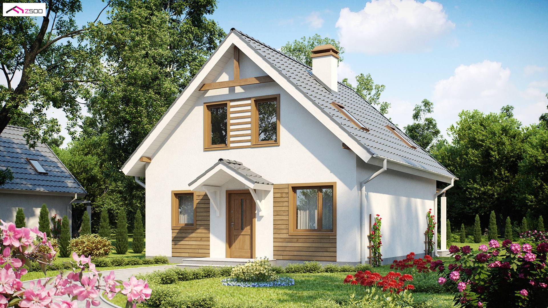 Z99 HB to wyjątkowy dom z kategorii projekty domów jednorodzinnych Gotowy projekt domu - Mały, funkcjonalny dom w technologii H-Block firmy Solcraft