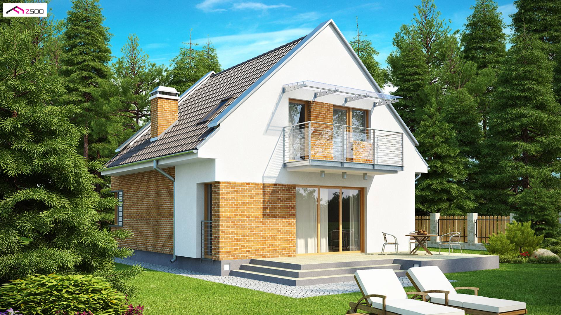 Z112 HB to wyjątkowy dom z kategorii projekty domów jednorodzinnych Gotowy projekt domu - Mały, wygodny dom w technologii H-Block firmy Solcraft