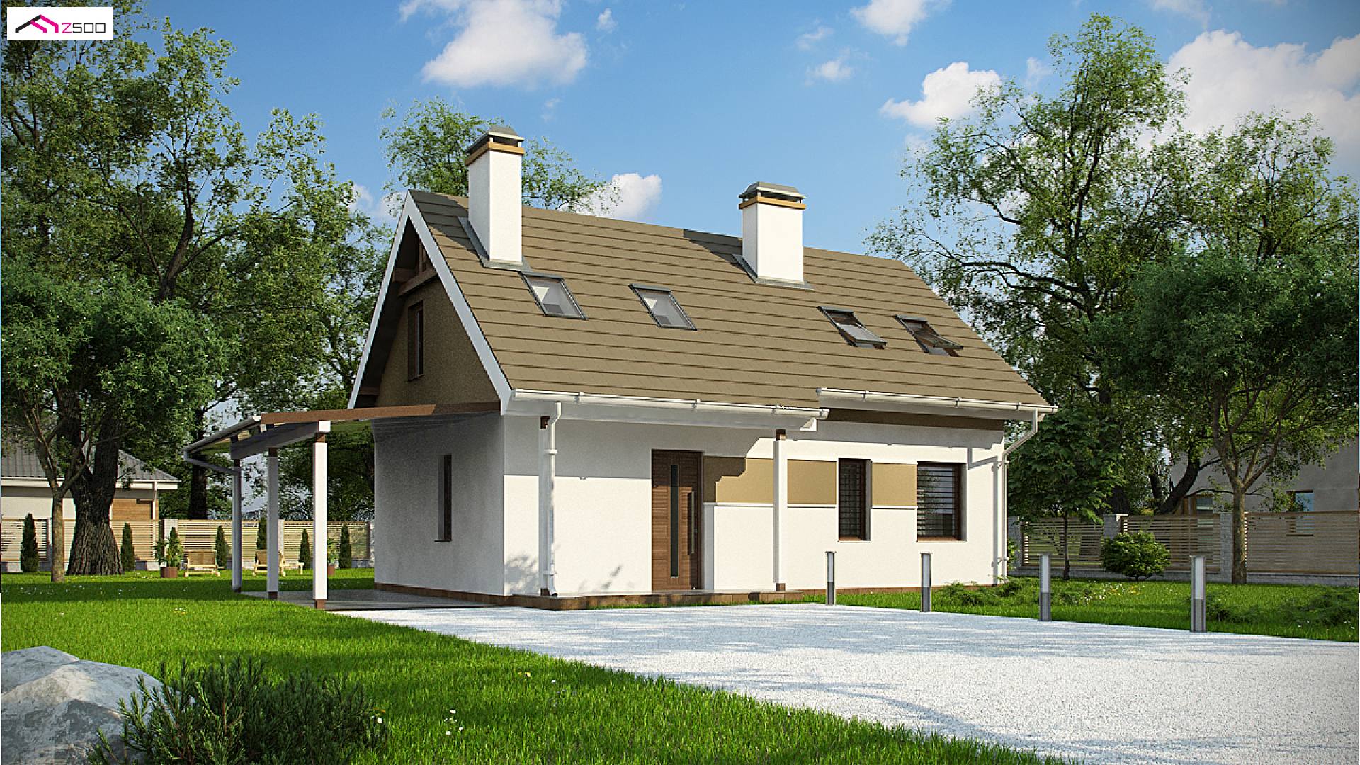 Z216 + HB to wyjątkowy dom z kategorii projekty domów jednorodzinnych Gotowy projekt domu - w technologii H-Block firmy Solcraft