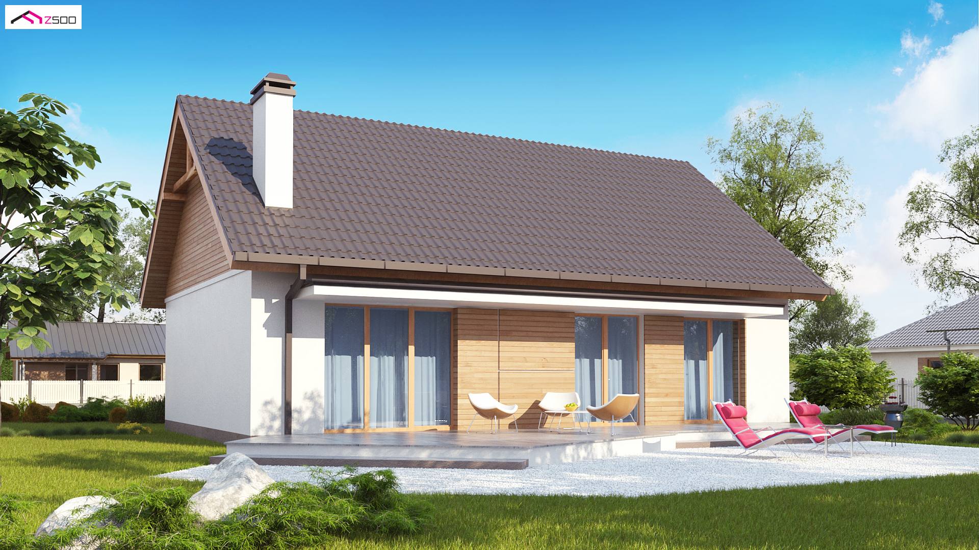 Z313 HB to wyjątkowy dom z kategorii projekty domów jednorodzinnych Gotowy projekt domu - Mały, wygodny dom
