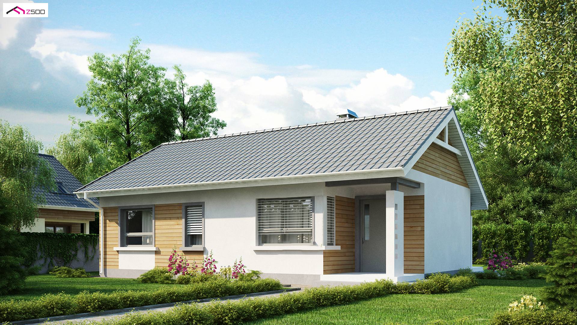 Z87 D to wyjątkowy dom z kategorii projekty domów jednorodzinnych Gotowy projekt domu - w szkielecie drewnianym