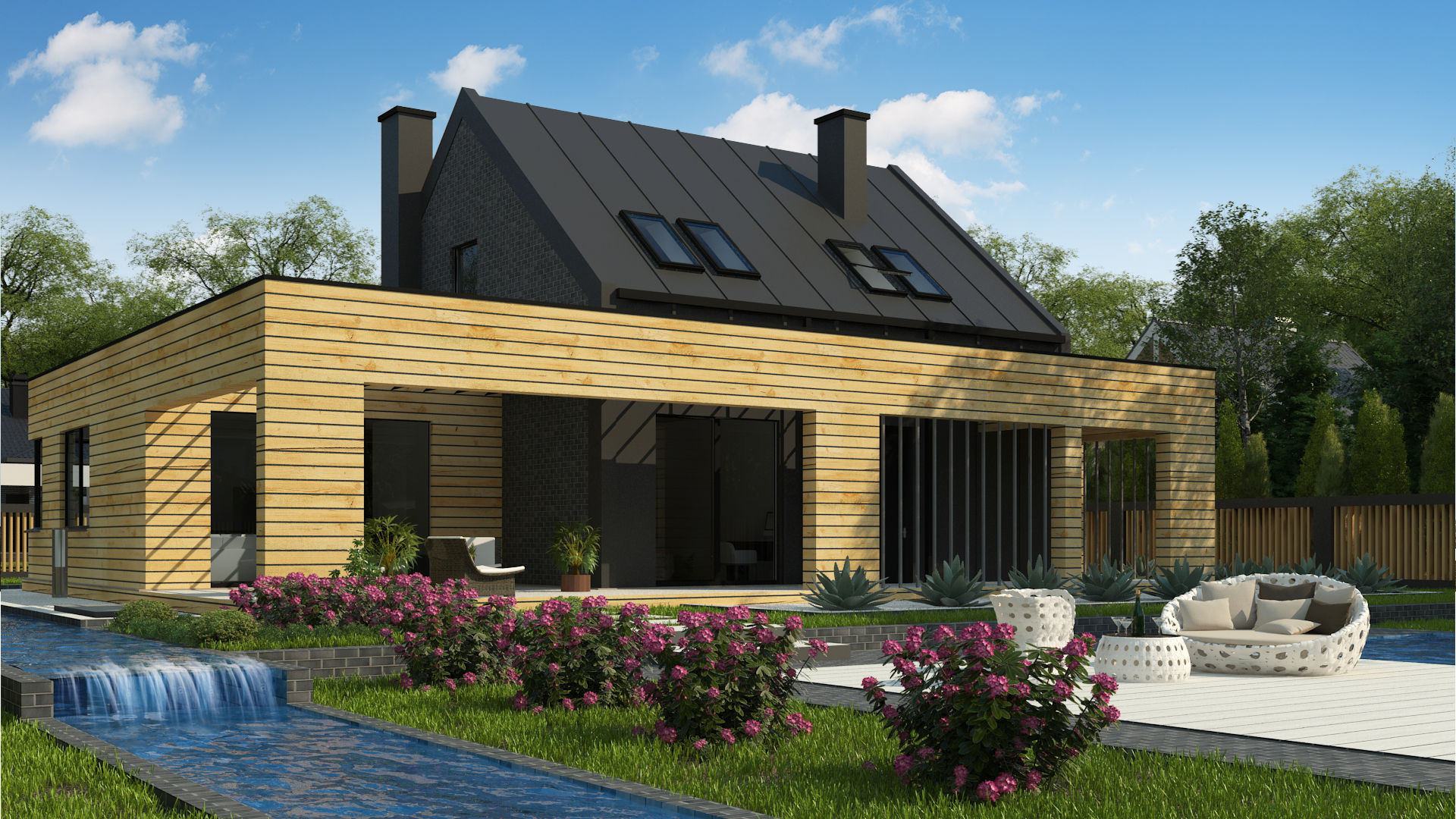 Projekt domu Zx156 Współczesny dom z dachem 2-spadowym Projekt domu Zx156 Współczesny dom z dachem 2-spadowym